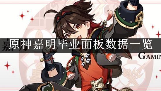 《原神》嘉明毕业面板数据一览