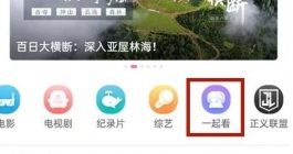 《哔哩哔哩》一起看功能位置