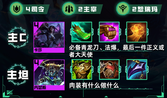 《云顶之弈》s9.5塔姆司令女枪阵容攻略介绍