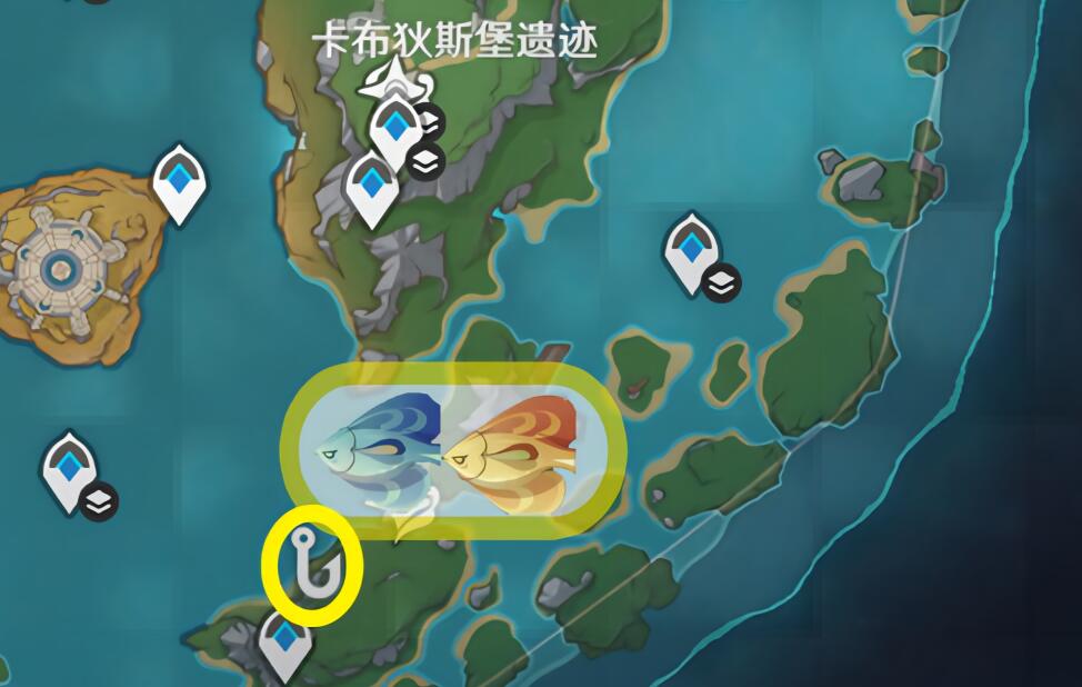 《原神》4.2版本波波心羽鲈钓鱼点分布一览