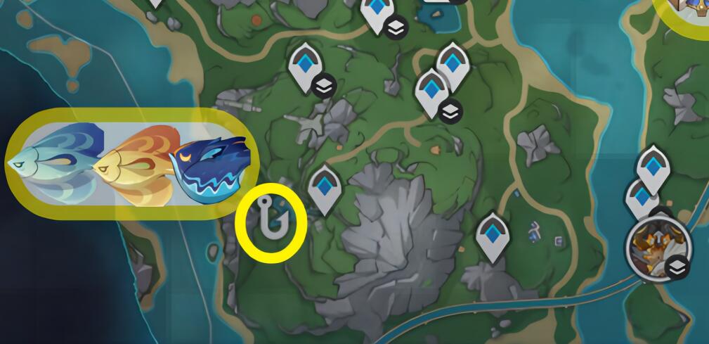 《原神》4.2版本波波心羽鲈钓鱼点分布一览