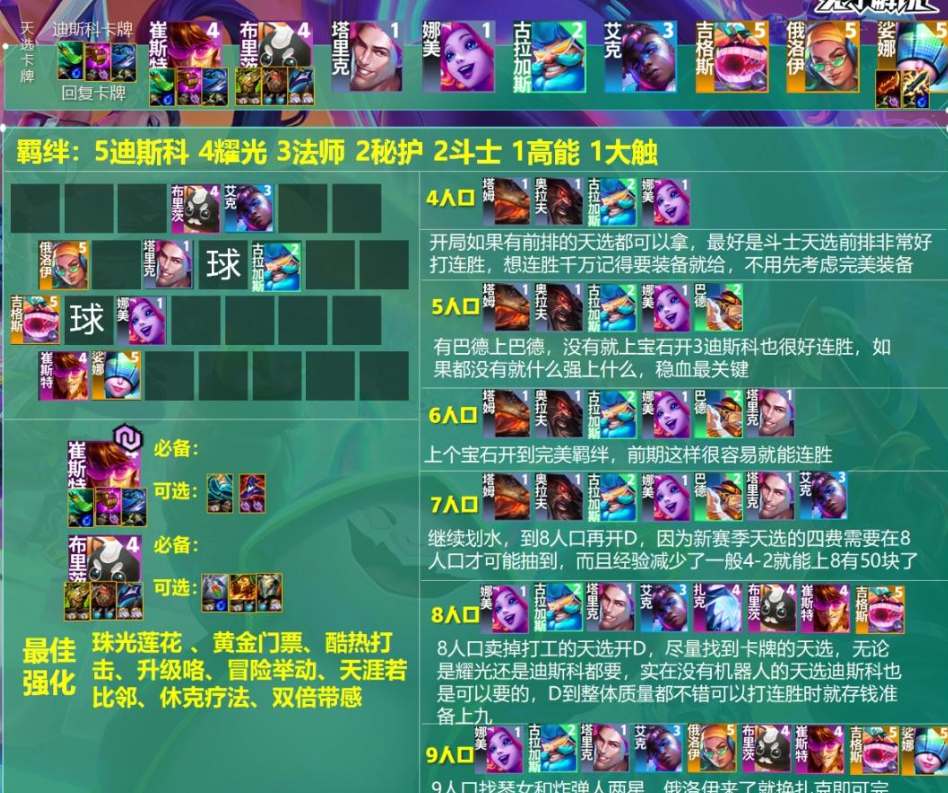 《云顶之弈》s10迪斯科卡牌玩法攻略