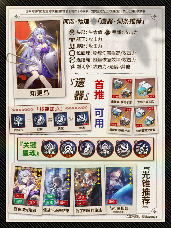 《崩坏：星穹铁道》知更鸟培养建议